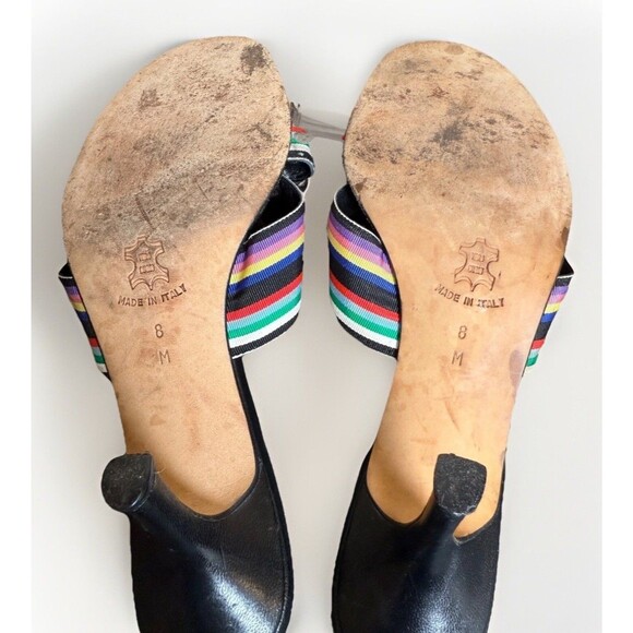 Isaac Colorful Kitten Heel Designer Isaac Mizrahi Italian Women's Size 8 - Picture 4 of 5
